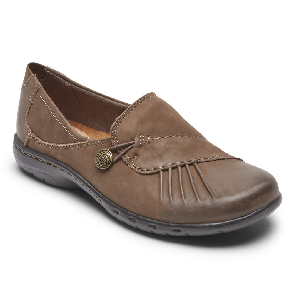 Rockport Womens Slip-On Brown - Cobb Hill Paulette - UK 652-MWHQVA